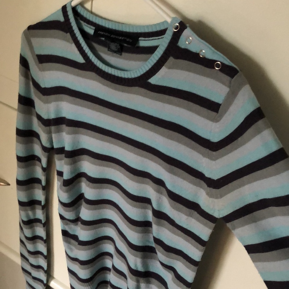 French‎ Connection Vintage Y2K striped crewneck sweater - Picture 9 of 9